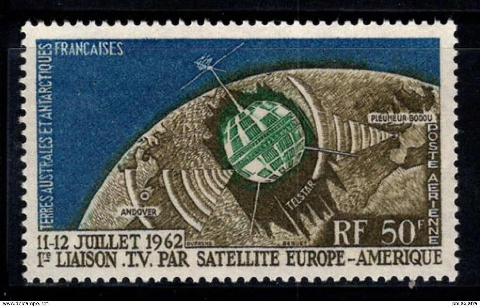 Territoire Antarctique Français TAAF 1962 Mi. 27 Neuf ** 100% Poste Aérienne 50 Fr, Telstar,Transmission - Unused Stamps