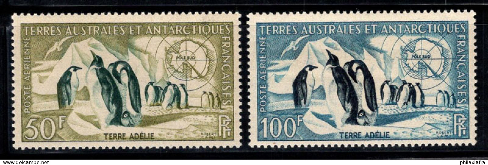 Territoire Antarctique Français TAAF 1956 Mi. 8-9 Neuf ** 60% Poste Aérienne Pingouins - Ungebraucht