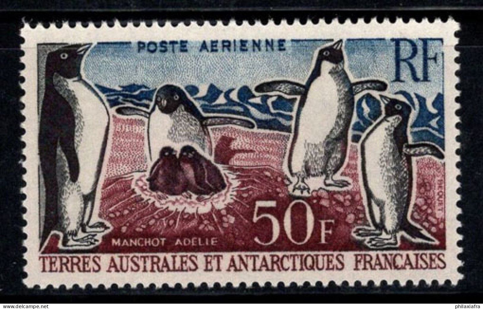 Territoire Antarctique Français TAAF 1962 Mi. 26 Neuf ** 100% Poste Aérienne 50 Fr, Manchots Adélie - Nuovi