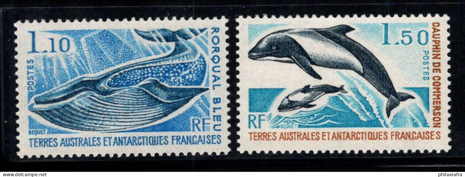 Territoire Antarctique Français TAAF 1977 Mi. 113-14 Neuf ** 100% Mammifères Marins - Ungebraucht