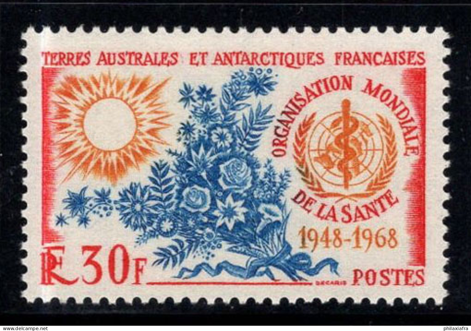 Territoire Antarctique Français TAAF 1968 Mi. 44 Neuf ** 100% 30 Fr, Santé,OMS - Ongebruikt