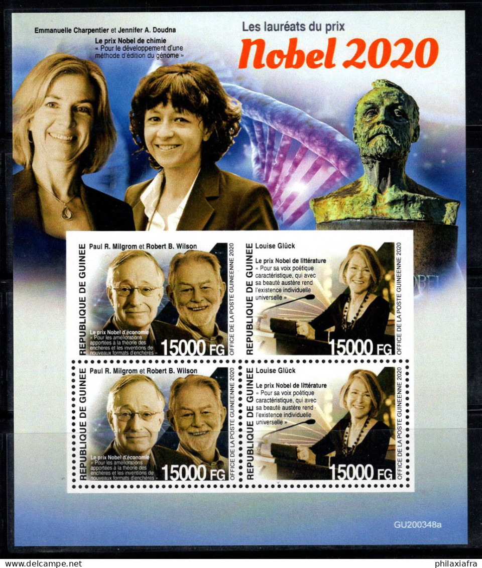 Guinée 2020 Mi. 14968-969 A/B Mini Feuille 100% Neuf ** Lauréats Du Prix Nobel - Guinea (1958-...)