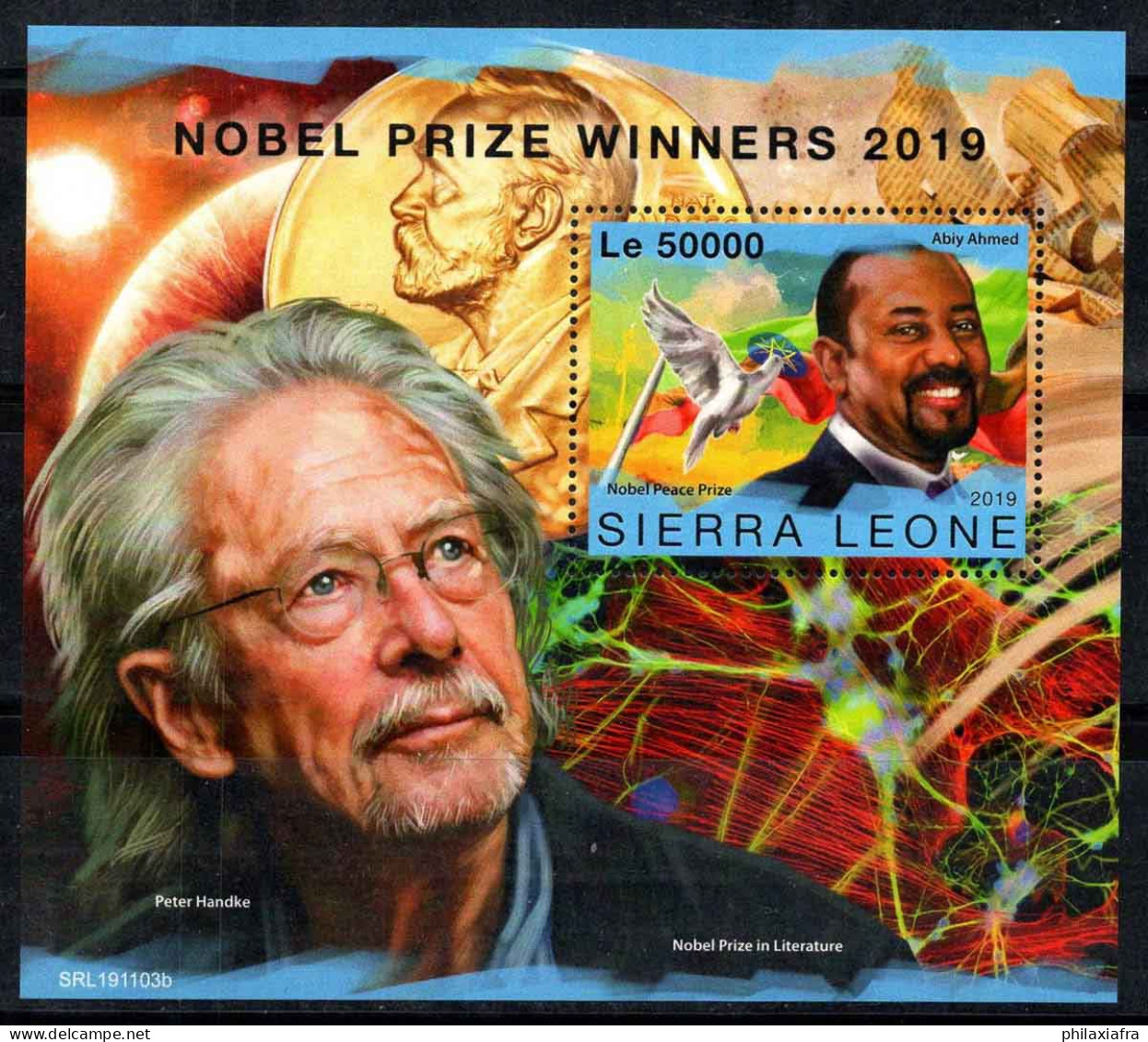 Sierra Leone 2019 Mi. Bl.1863 Bloc Feuillet 100% Neuf ** 50000 Le, Lauréats Du Prix Nobel - Sierra Leone (1961-...)
