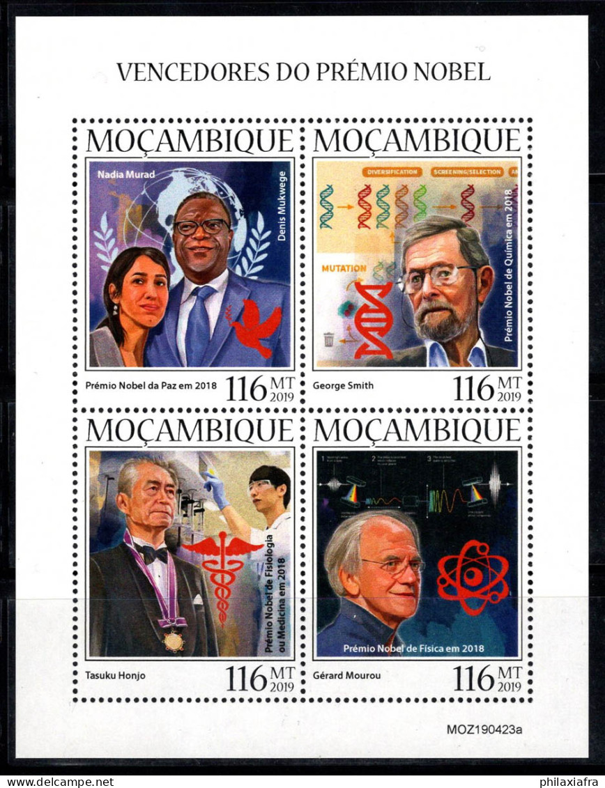 Mozambique 2019 Mi. 10490-493 Mini Feuille 100% Neuf ** Lauréats Du Prix Nobel - Mosambik