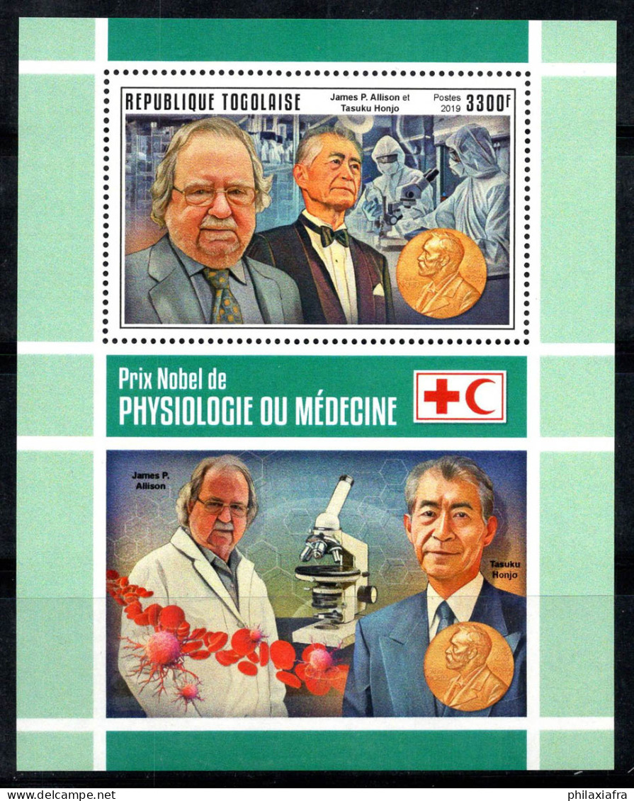 Togo 2019 Mi. Bl.1689 Bloc Feuillet 100% Neuf ** 3300 Fr,Prix Nobel,Médecine - Togo (1960-...)