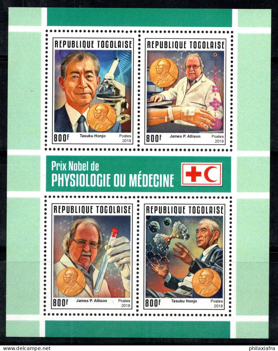 Togo 2019 Mi. 9534-37 Mini Feuille 100% Neuf ** Prix Nobel, Médecine - Togo (1960-...)