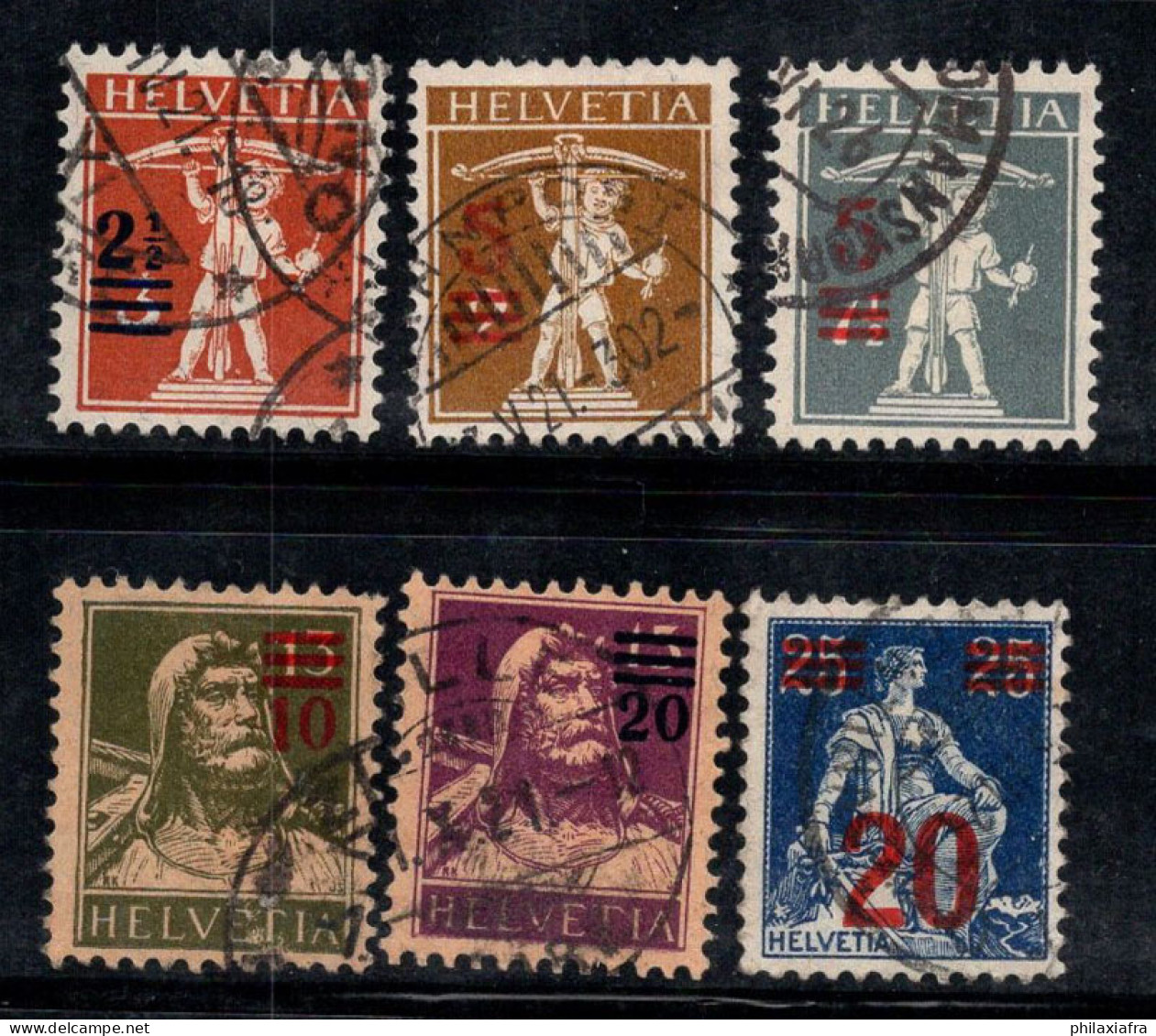 Suisse 1921 Mi. 156-161 Oblitéré 100% Surimprimé - Used Stamps