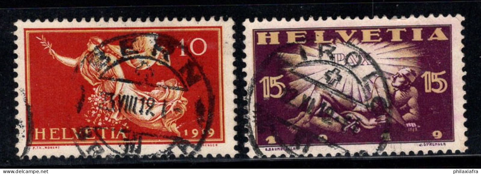 Suisse 1919 Mi. 147-148 Oblitéré 100% Paix - Used Stamps