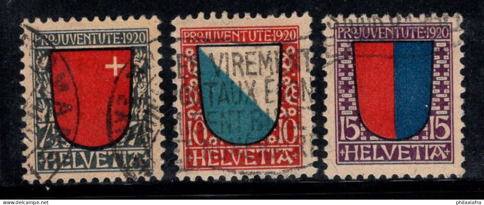 Suisse 1920 Mi. 153-155 Oblitéré 100% Pro Juventute, Armoiries - Gebraucht