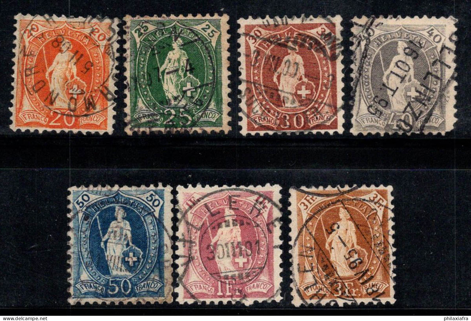 Suisse 1882 Mi. 58-64 Oblitéré 100% Helvétie Debout - Used Stamps