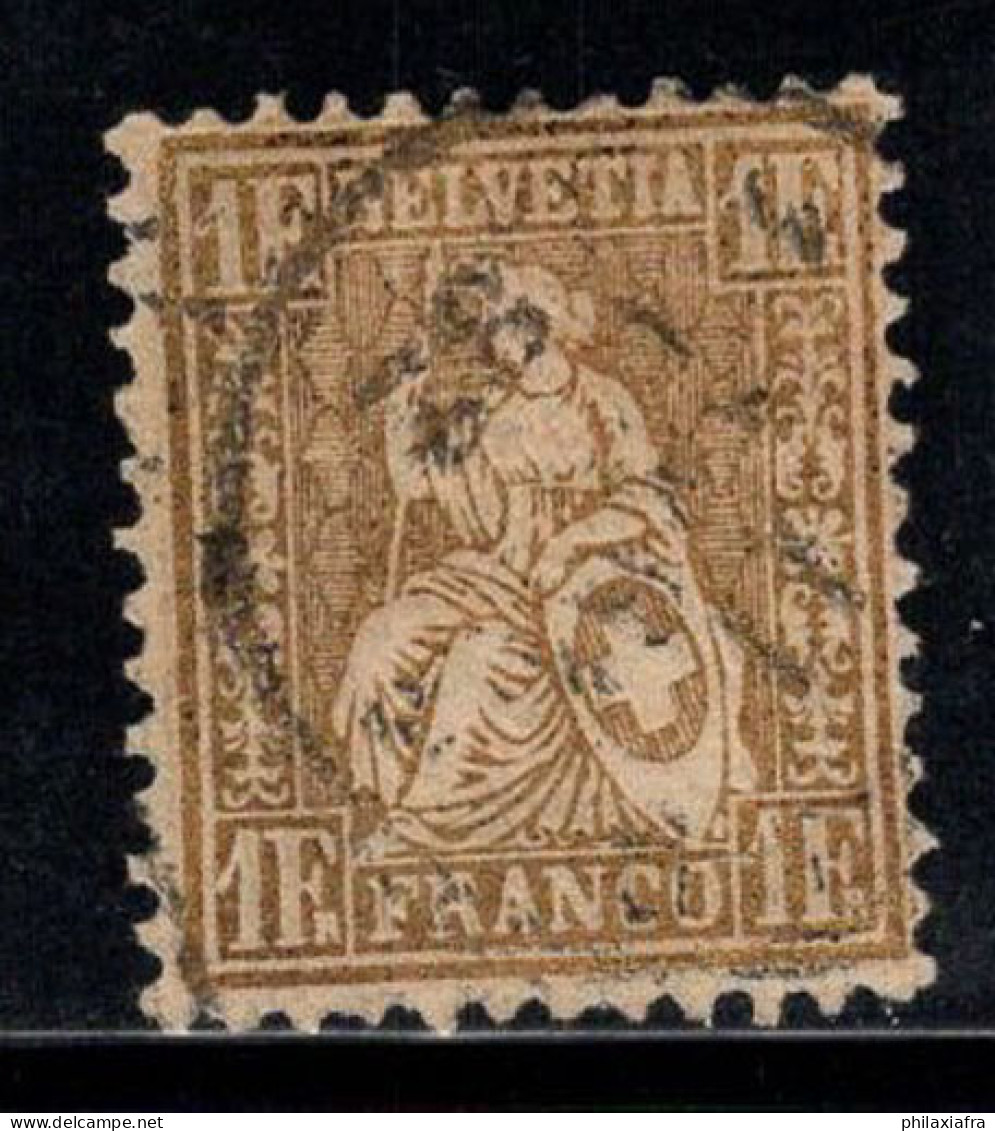 Suisse 1881 Mi. 44 Oblitéré 100% Siège Helvetia, 1 FR - Used Stamps