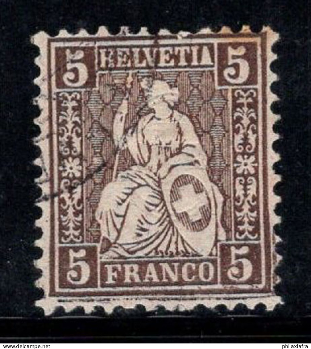 Suisse 1881 Mi. 37 Oblitéré 100% Helvetia Assis, 5 C - Used Stamps
