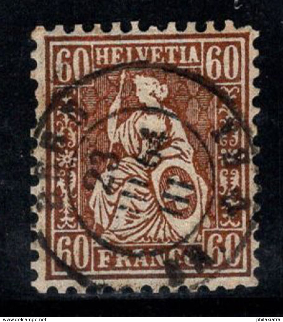 Suisse 1862 Mi. 27 Oblitéré 100% Helvetia Assis, 60 C - Used Stamps