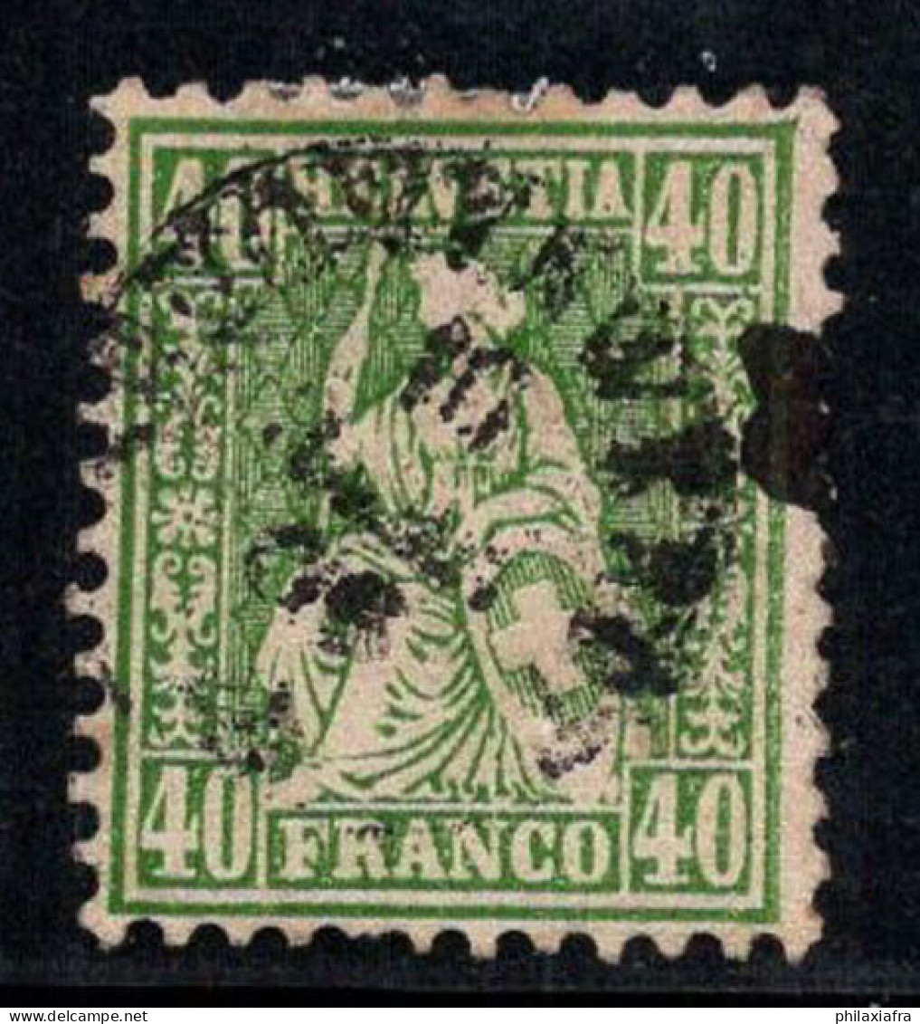 Suisse 1862 Mi. 26 Oblitéré 80% Helvetia Assis, 40 °C - Used Stamps