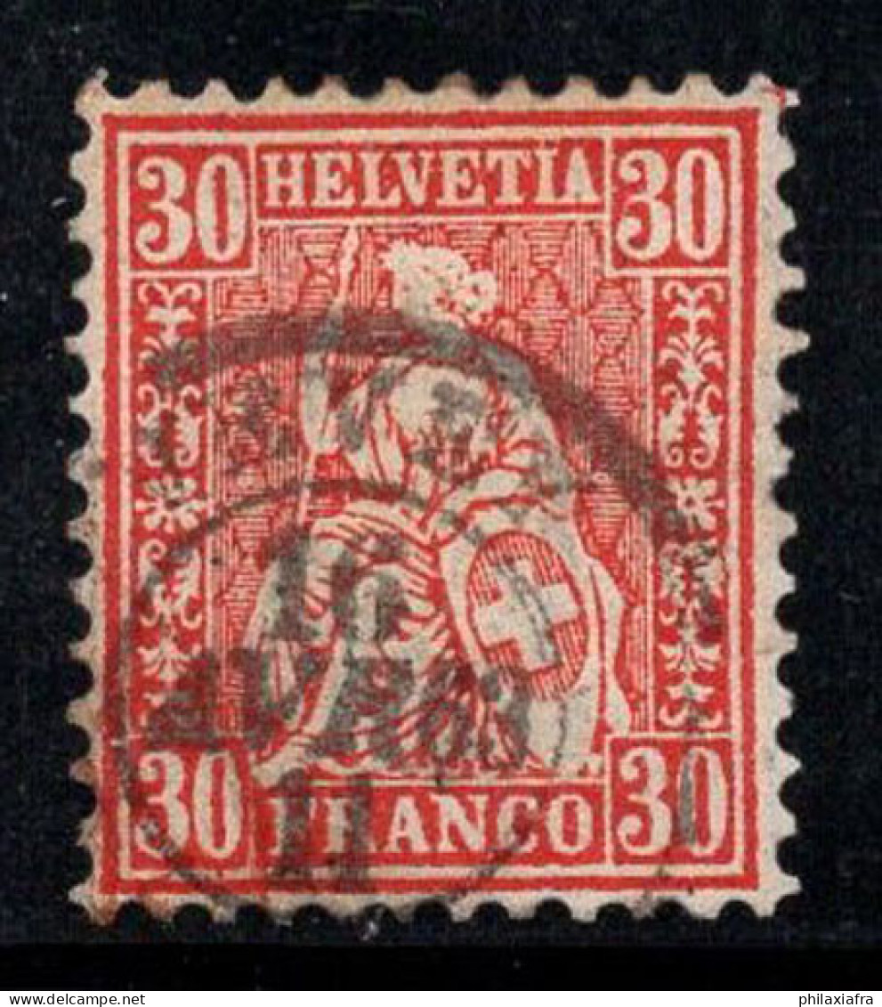 Suisse 1862 Mi. 25 Oblitéré 100% Siège Helvetia, 30 C - Gebraucht