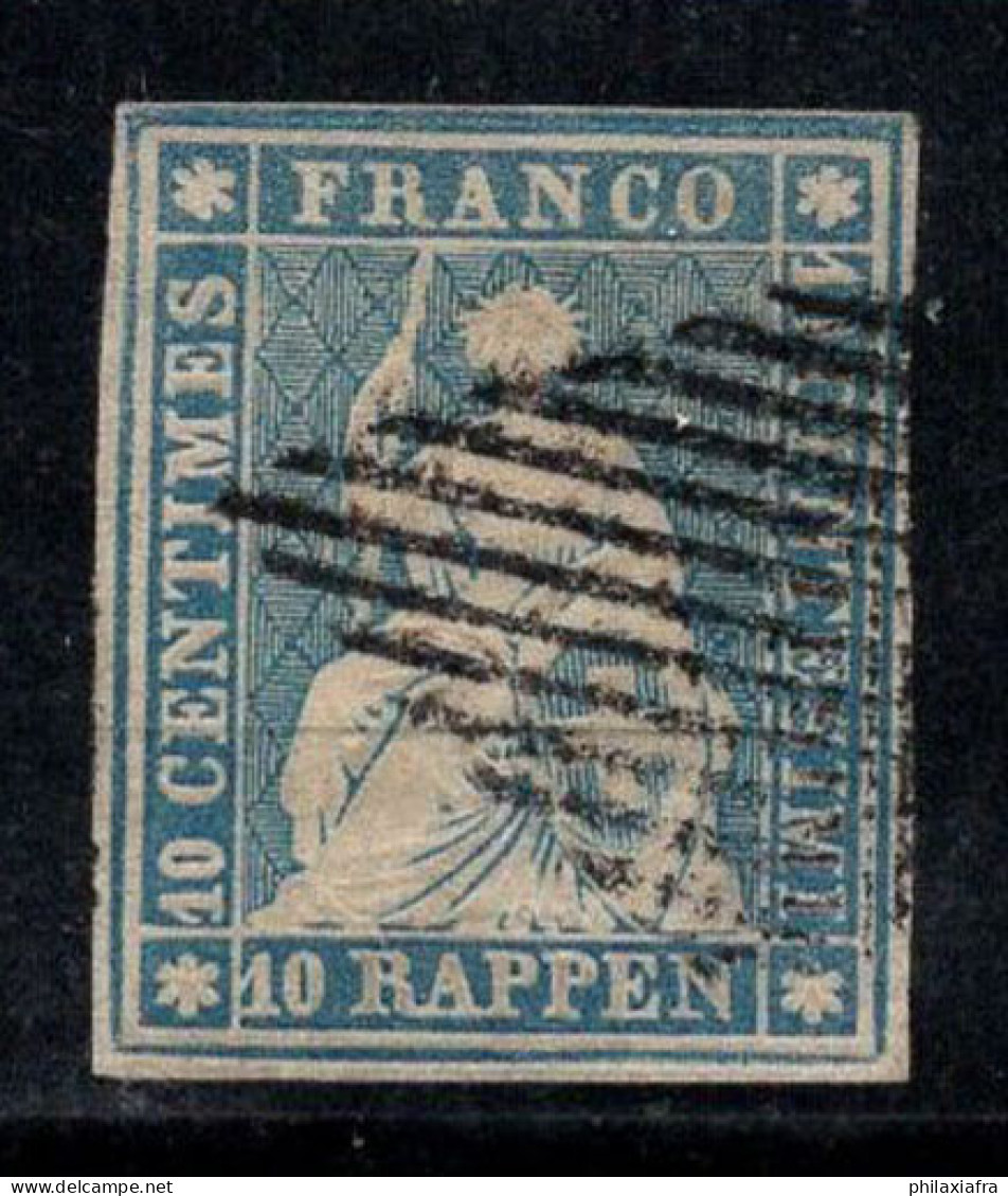 Suisse 1854 Mi. 14 Oblitéré 100% Helvetia Assis, 10 Rp - Gebruikt