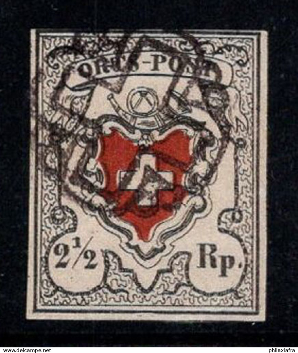 Suisse 1850 Mi. 6 Oblitéré 100% 2 1/2 Rp, ORTSPOST, Armoiries - 1843-1852 Kantonalmarken Und Bundesmarken