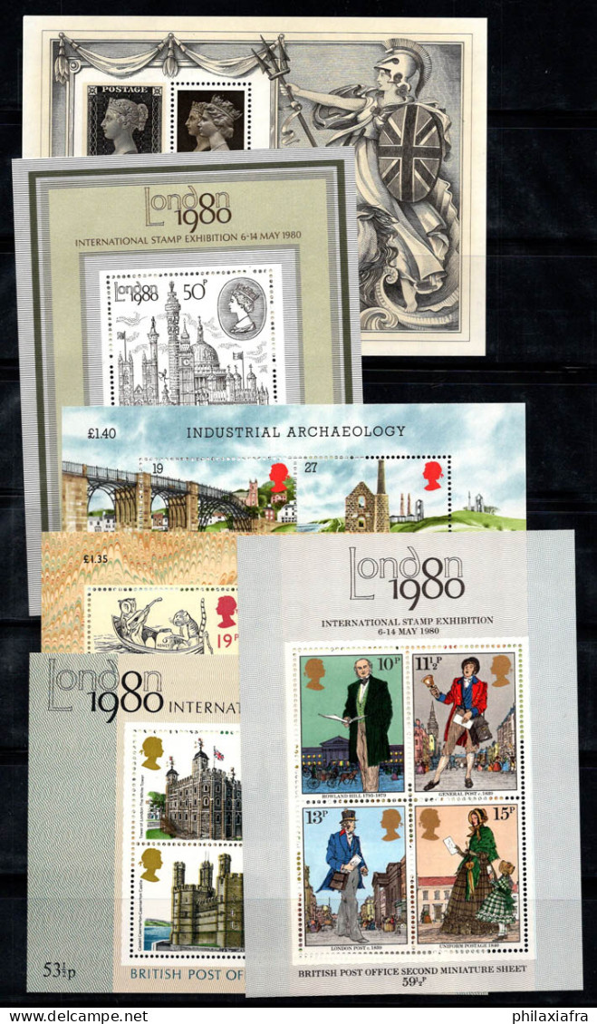 Grande-Bretagne 1980-90 Mi. Bl. 1-6 Bloc Feuillet 100% Neuf ** Penny Black, Monuments, Exposition - Blocs-feuillets