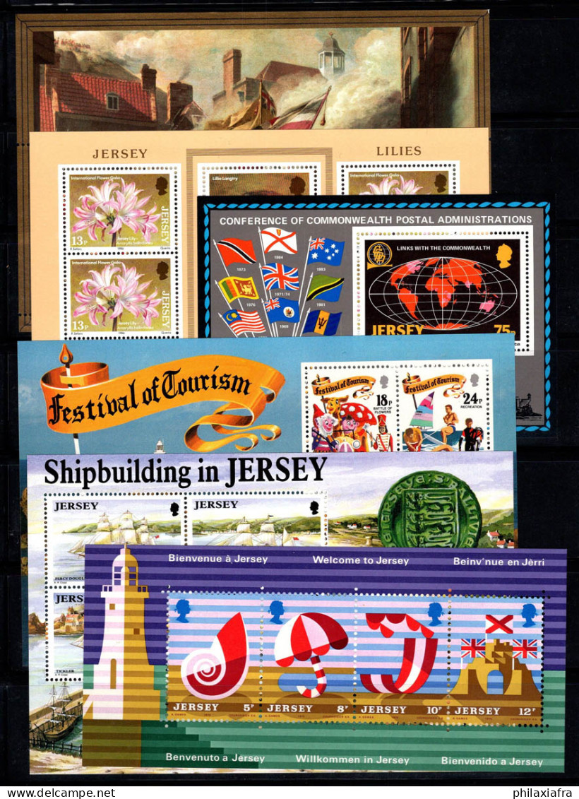 Jersey 1975-92 Mi. Bl. 1-6 Bloc Feuillet 100% Neuf ** Fleurs, Navires, Histoire - Jersey