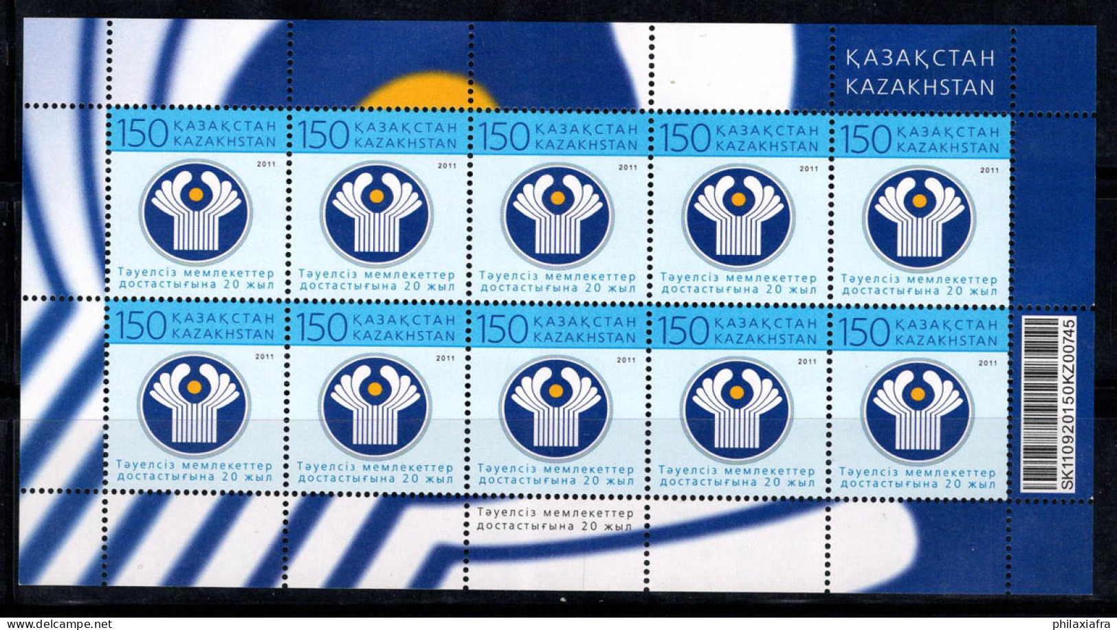 Kazakhstan 2011 Mi. 726 Mini Feuille 100% Neuf ** COMMUNAUTÉ États Indépendants - Kazachstan