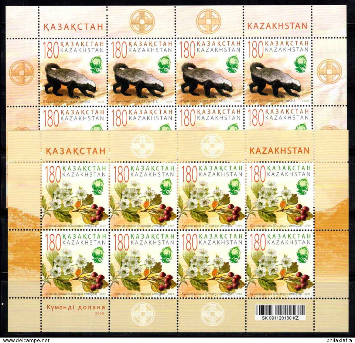 Kazakhstan 2009 Mi. 662-663 Mini Feuille 100% Neuf ** Faune, Flore - Kazakhstan