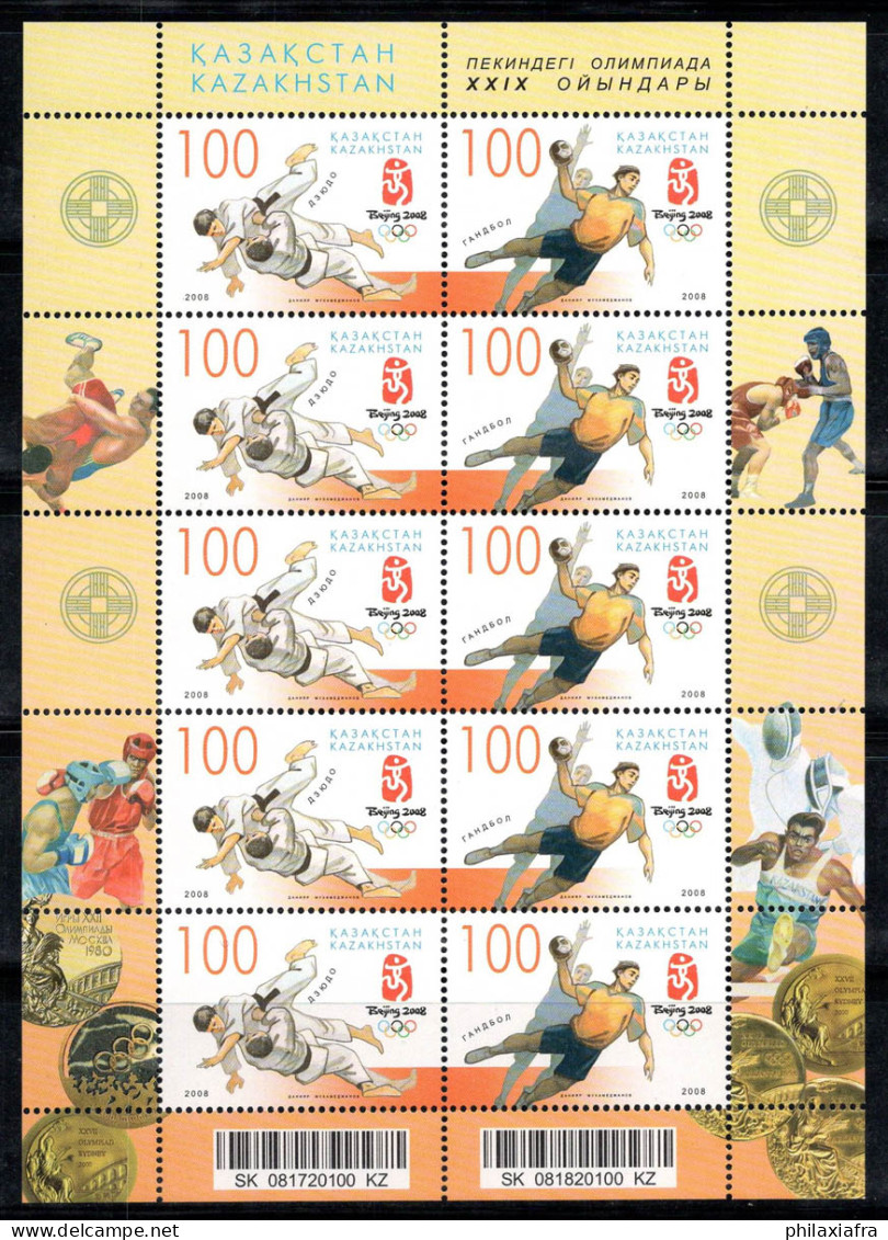 Kazakhstan 2008 Mi. 618 I-619 I Mini Feuille 100% Neuf ** Jeux Olympiques - Kasachstan