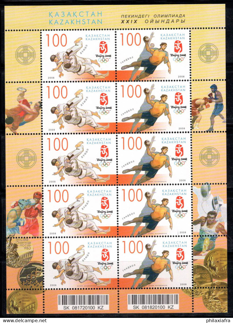 Kazakhstan 2008 Mi. 618 I-619 I Mini Feuille 100% Neuf ** Jeux Olympiques - Kazachstan