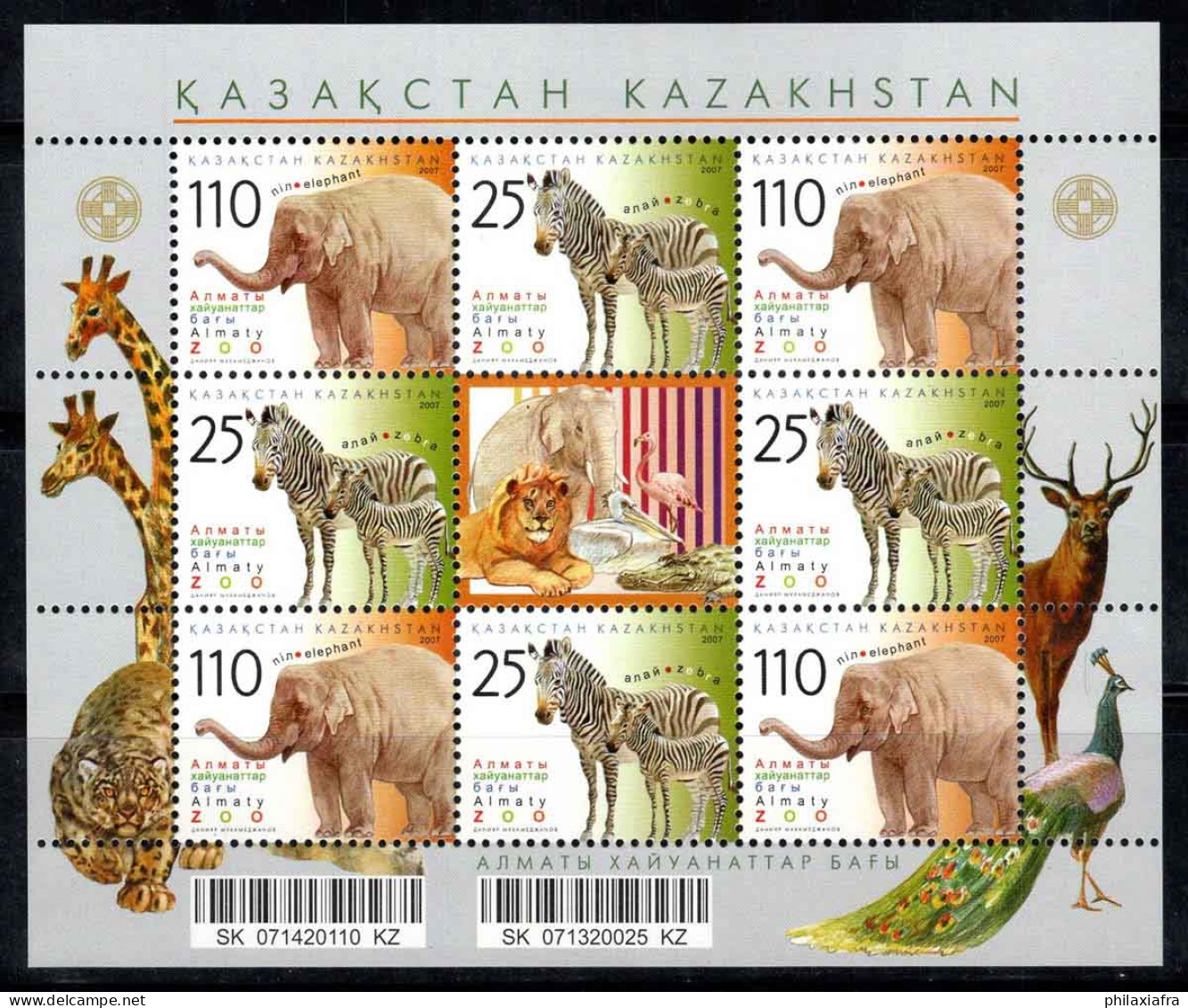 Kazakhstan 2007 Mi. 588-589 Mini Feuille 100% Neuf ** Zoo, Animaux - Kazakistan