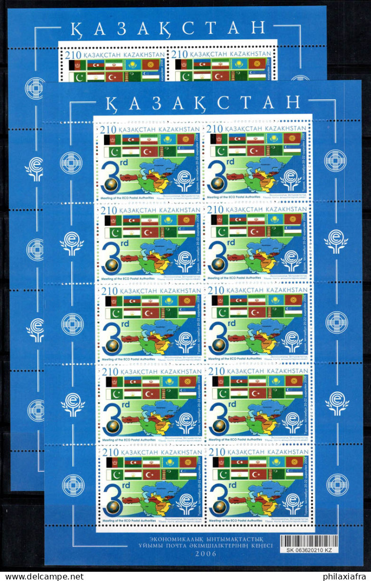 Kazakhstan 2006 Mi. 554-555 Mini Feuille 100% Neuf ** ECO, Drapeaux - Kasachstan