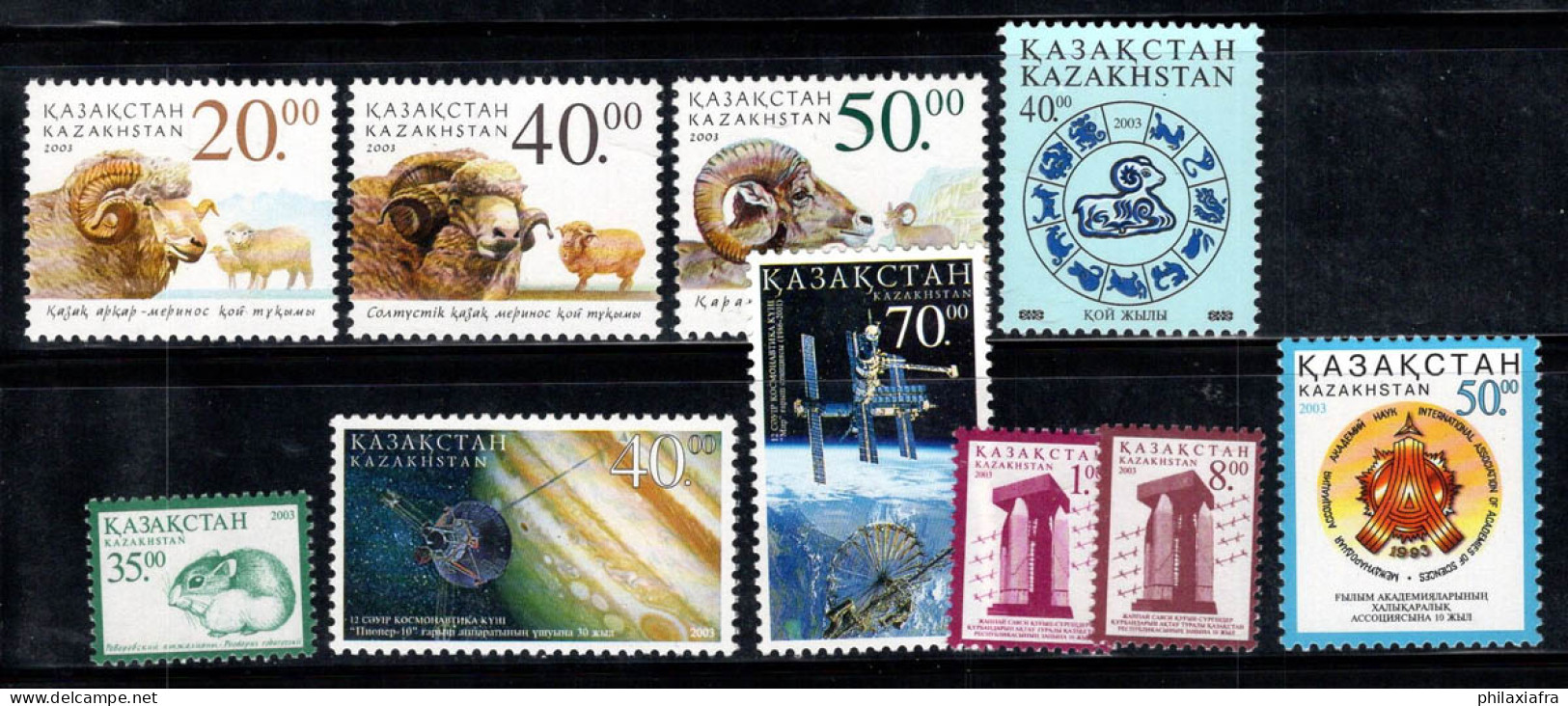 Kazakhstan 2003 Mi. 410-419 Neuf ** 100% Faune, Espace, Emblème - Kazakistan