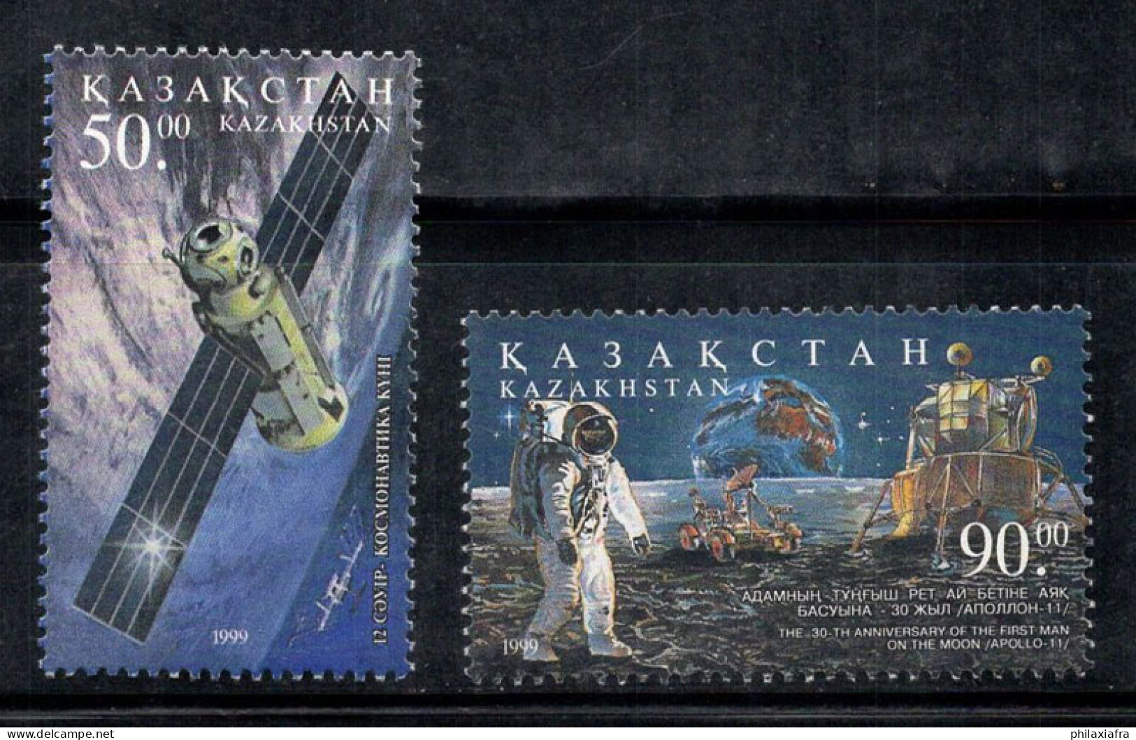 Kazakhstan 1999 Mi. 249-250 Neuf ** 100% Espace, Cosmonautes - Kazakistan