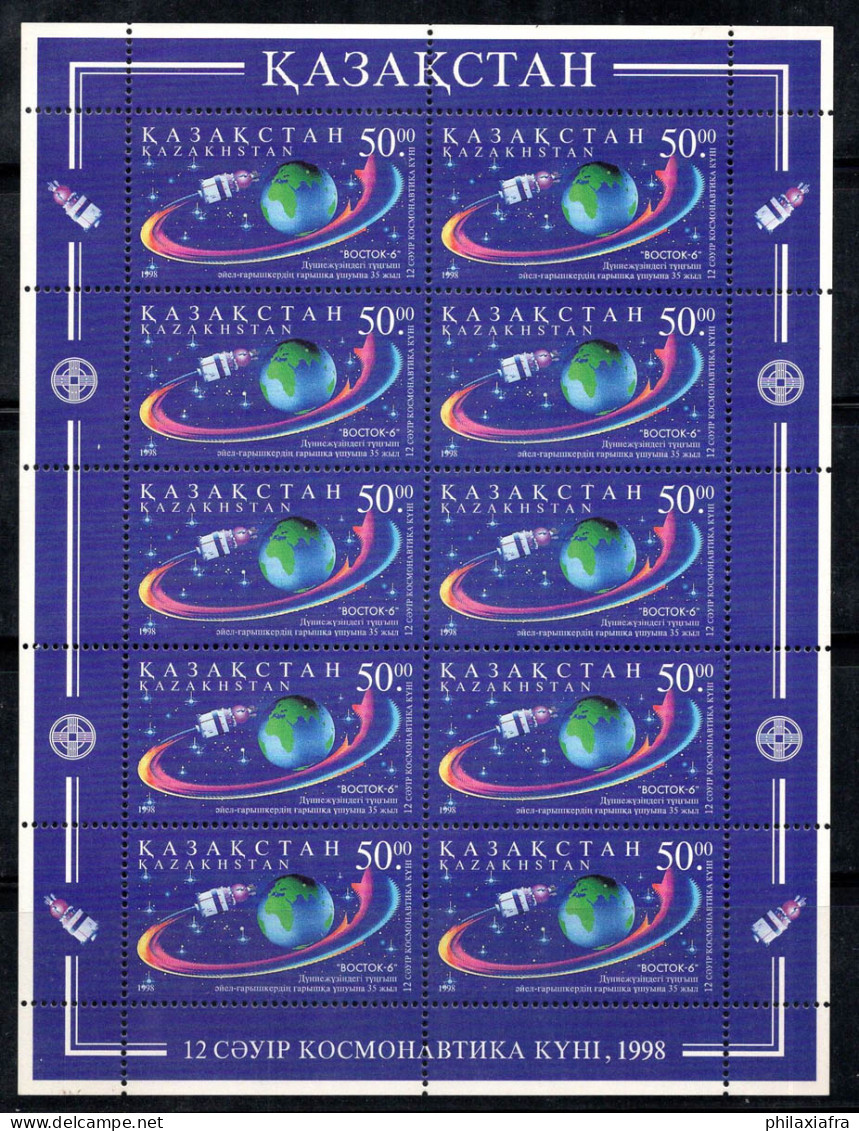 Kazakhstan 1998 Mi. 215 Mini Feuille 100% Neuf ** Espace, Cosmonautes - Kazakistan