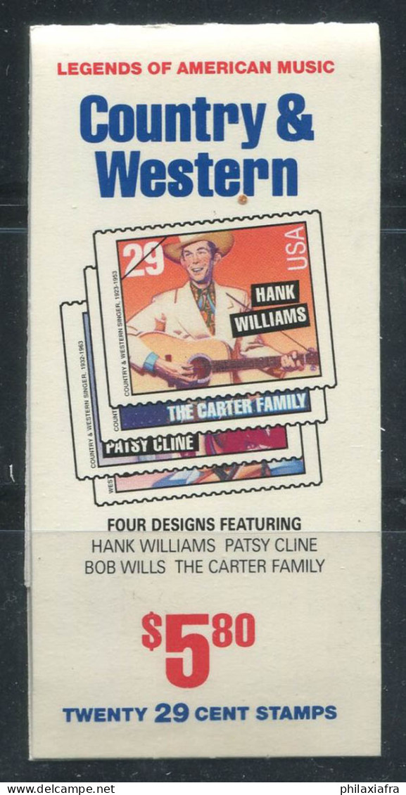 ÉTATS-UNIS 1993 Mi. 2400-03 Carnet 100% Neuf ** Hank Williams,Musique - 3. 1981-...