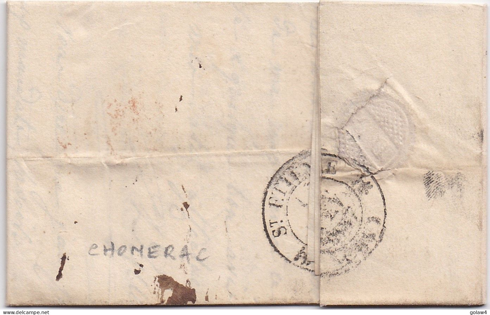 37110# LETTRE DECIME RURAL BOITE RURALE B Datée De CHOMERAC Obl PRIVAS 14 JUIN 1837 T13 ARDECHE Pour ST ETIENNE LOIRE - 1801-1848: Vorläufer XIX