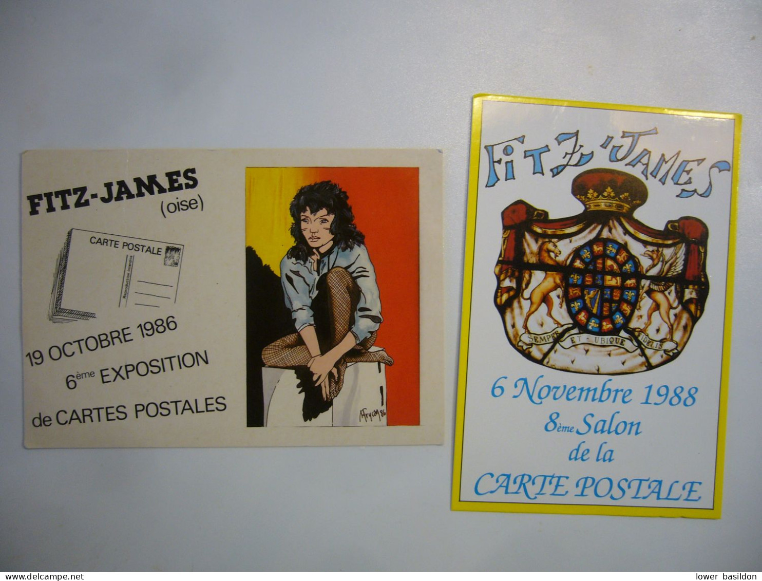 60    FITZ JAMES   Salon De La Carte Postale  (1986 Et 1988) - Non Classés