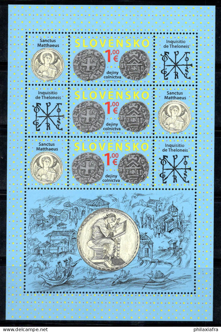 Slovaquie 2014 Mi. 747 Mini Feuille 100% Neuf ** Demi-monnaie Carolingienne - Blocs-feuillets