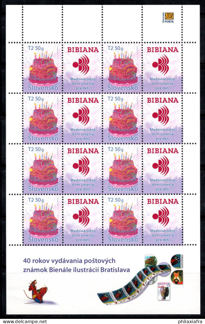 Slovaquie 2012 Mi. 683 Mini Feuille 100% Neuf ** Anniversaire,Gâteau Pour Enfants - Blocks & Sheetlets
