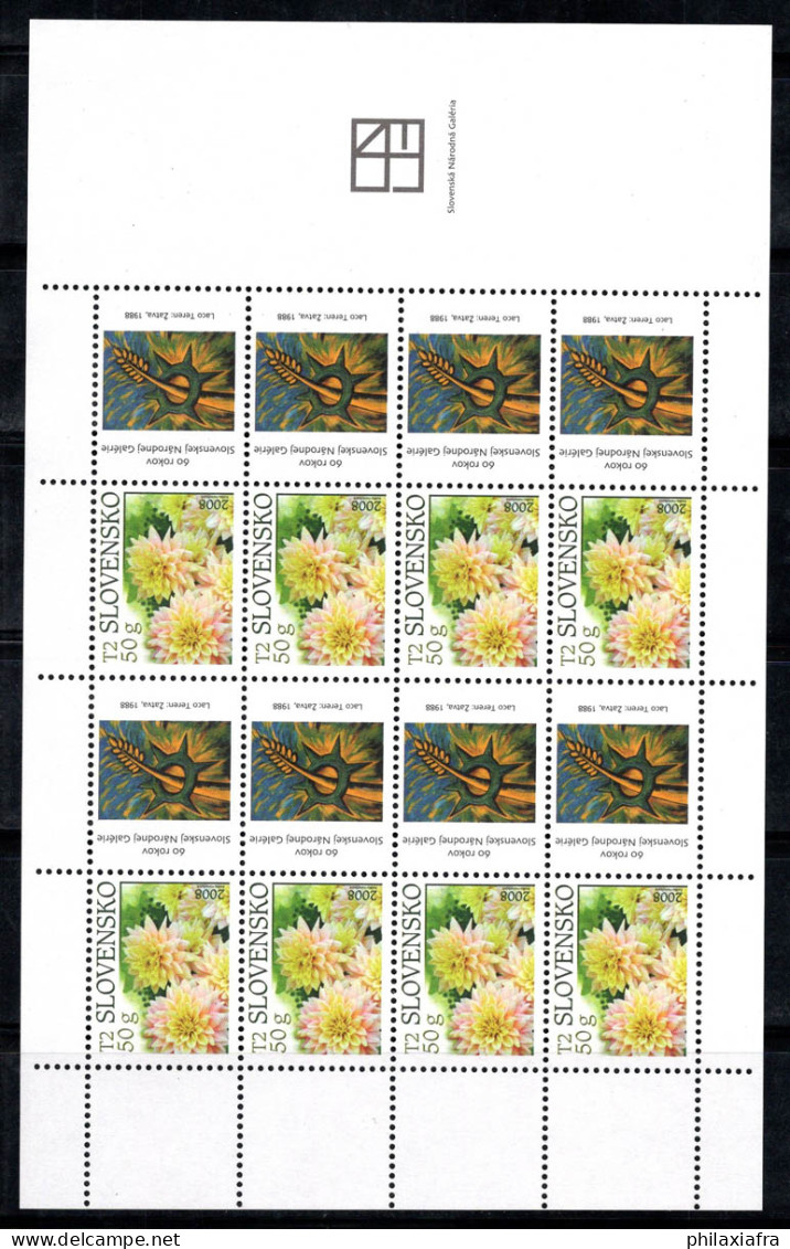 Slovaquie 2008 Mi. 575 Mini Feuille 100% Neuf ** Fleurs, Dahlias - Blocks & Sheetlets