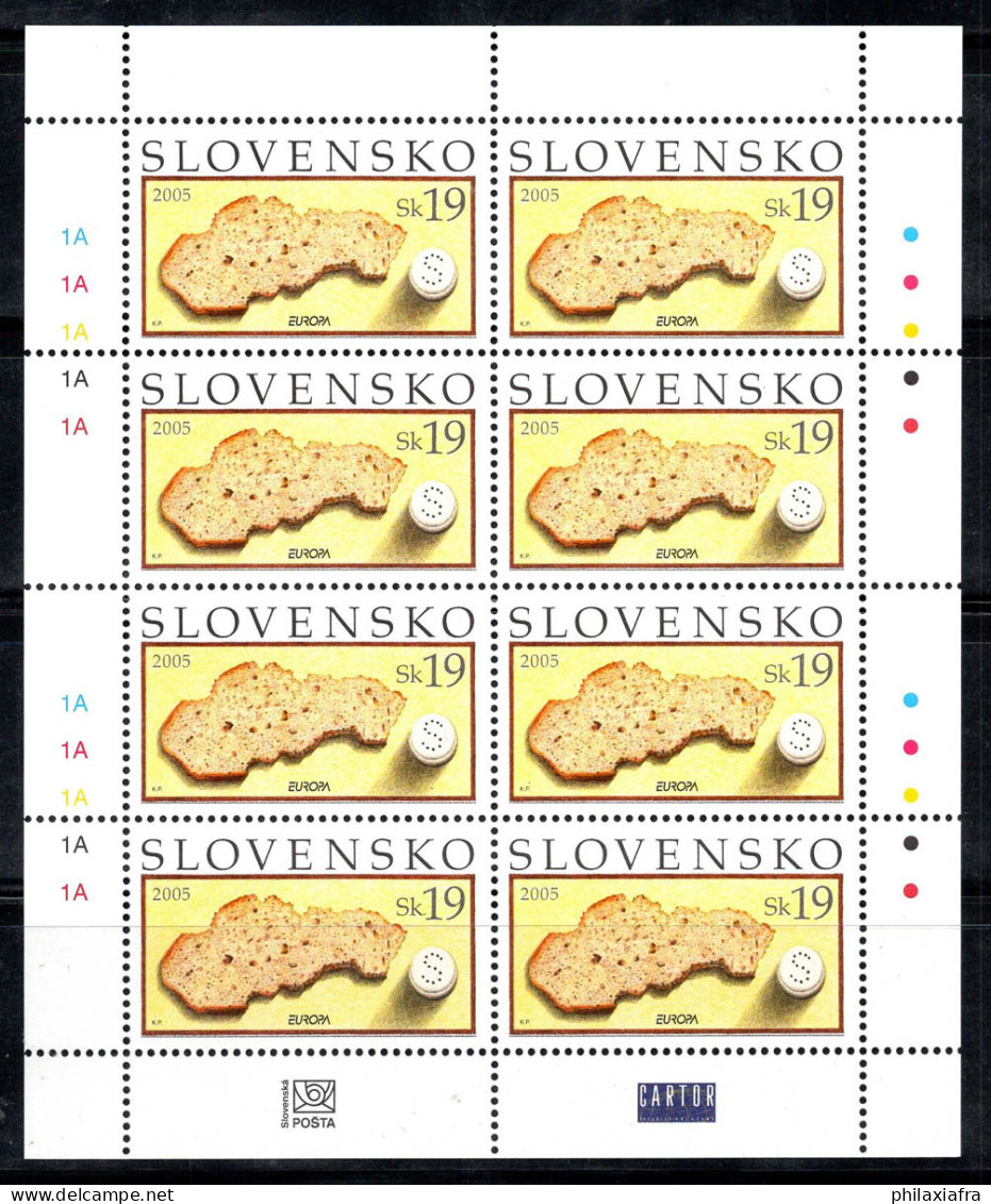 Slovaquie 2005 Mi. 512 Mini Feuille 100% Neuf ** Gastronomie, Pain Et Sel - Blocks & Sheetlets