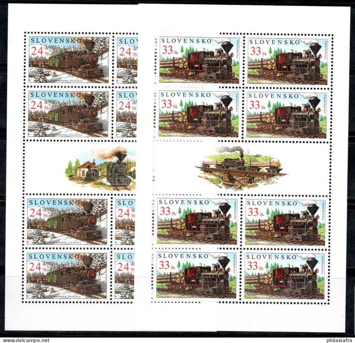 Slovaquie 2005 Mi. 521-22 Mini Feuille 100% Neuf ** Chemins De Fer Forestiers - Blocks & Sheetlets