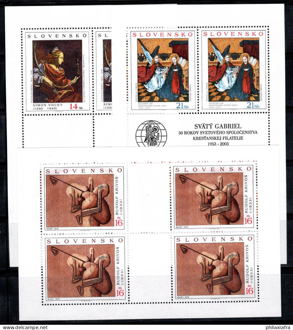 Slovaquie 2003 Mi. 472-74 Mini Feuille 100% Neuf ** Peintures, Annonciation De Marie - Blocks & Sheetlets