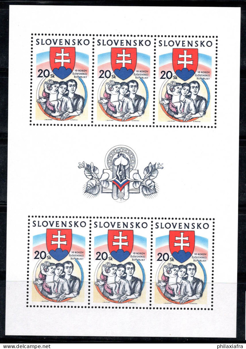 Slovaquie 2003 Mi. 444 Mini Feuille 100% Neuf ** Armoiries De L'État,Famille - Hojas Bloque