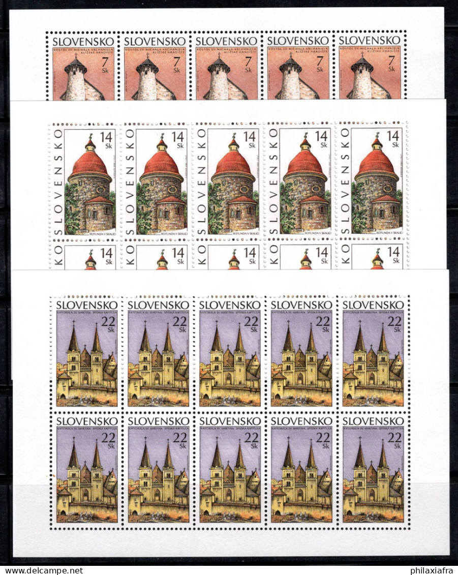 Slovaquie 2002 Mi. 437-39 Mini Feuille 100% Neuf ** Architecture Romane,Eglise - Blocks & Sheetlets