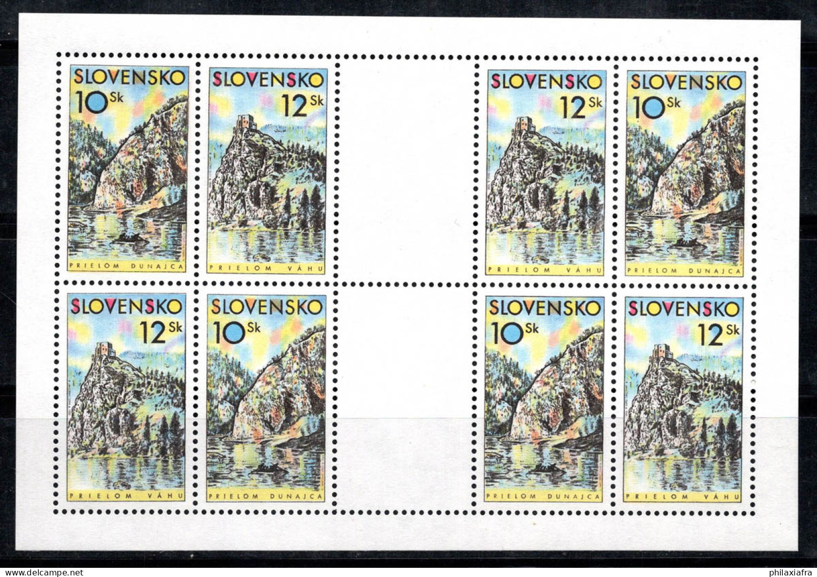 Slovaquie 2000 Mi. 359-60 Mini Feuille 100% Neuf ** Rivières,10 Sk, 12 Sk - Blocks & Sheetlets