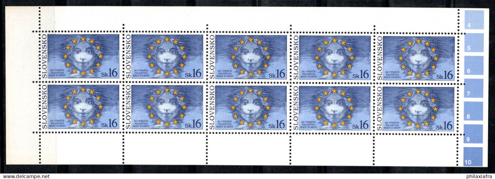 Slovaquie 1999 Mi. 339 Mini Feuille 100% Neuf ** Visage Dans Le Drapeau Européen - Blokken & Velletjes