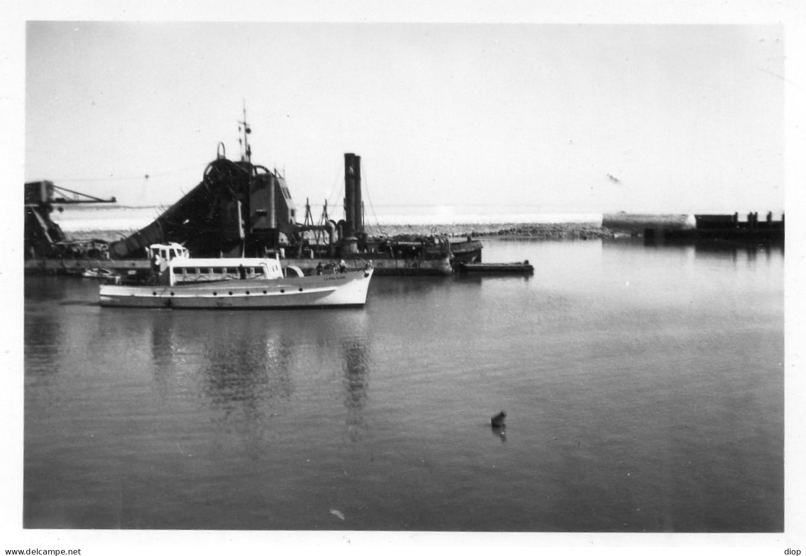 Photo Vintage Paris Snap Shop- Bateau Boat Point De GRAVE La Palmyre  - Schiffe