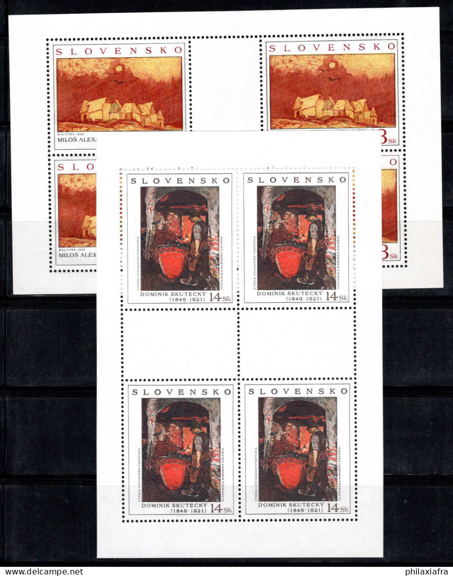 Slovaquie 1999 Mi. 352-53 Mini Feuille 100% Neuf ** Peintures,National Gallery - Blocks & Sheetlets