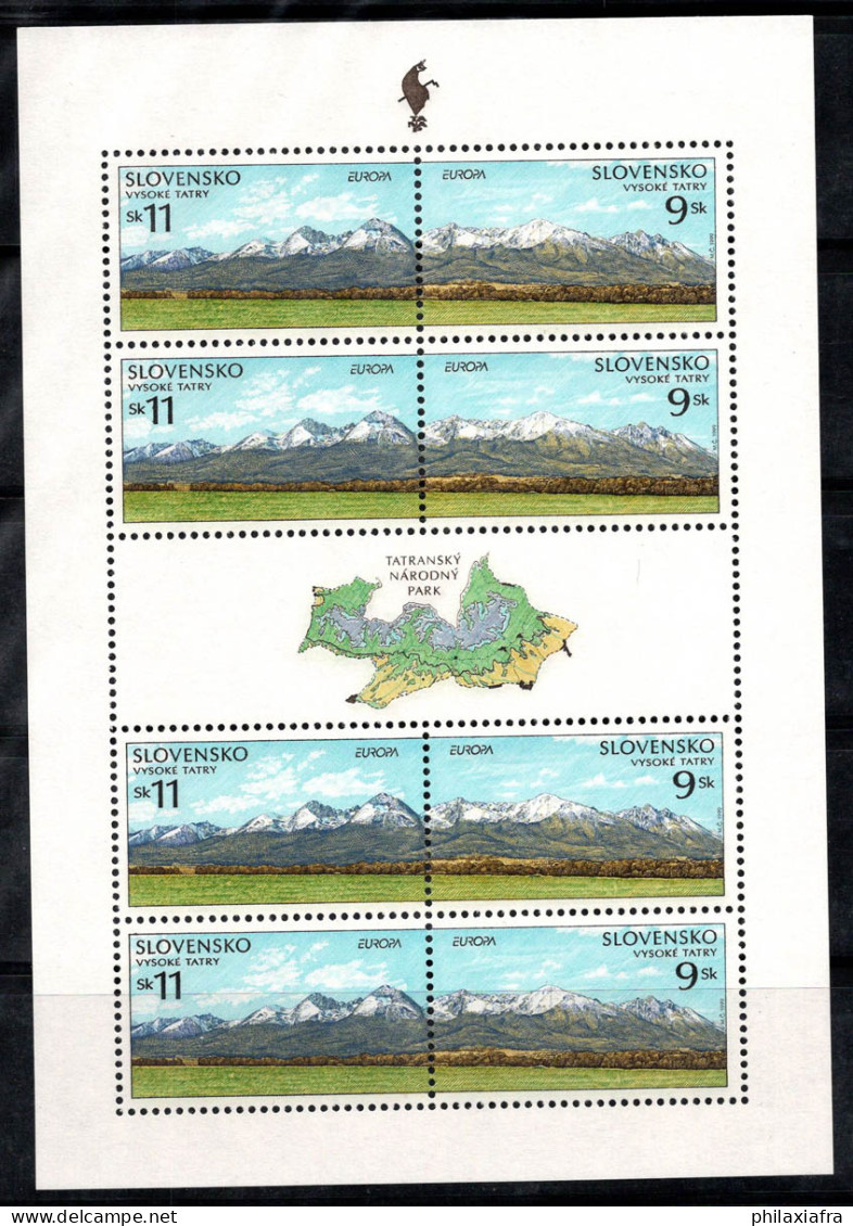 Slovaquie 1999 Mi. 337-38 Mini Feuille 100% Neuf ** Parcs Naturels Et Nationaux - Blocs-feuillets