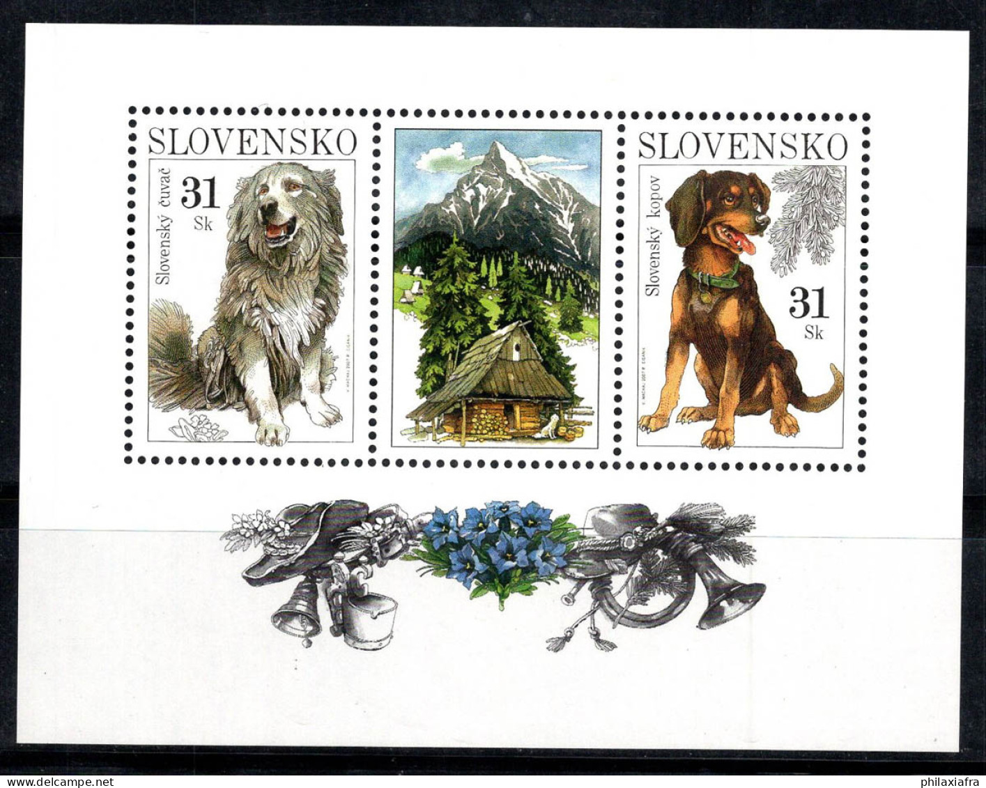 Slovaquie 2007 Mi. Bl.26 Bloc Feuillet 100% Neuf ** Chiens, 31 Sk... - Hojas Bloque