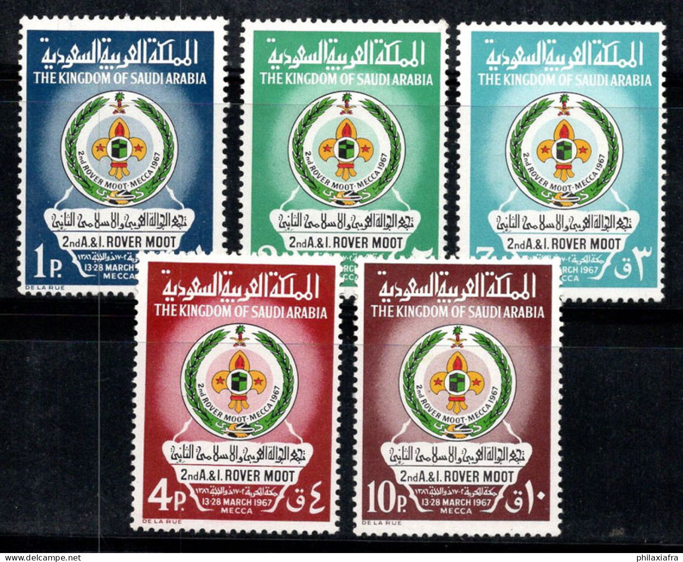 Arabie Saoudite 1967 Mi. 384-88 Neuf ** 100% Scouts Arabes Et Islamiques, Emblème - Arabie Saoudite